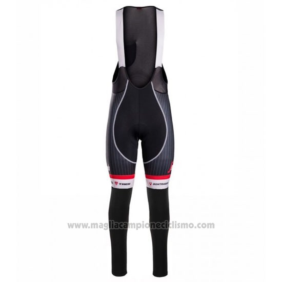 2016 Abbigliamento Ciclismo Trek Segafredo Nero e Bianco Manica Lunga e Salopette